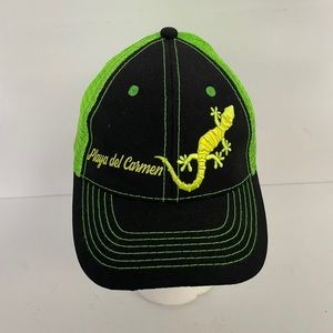 Playa del Carmen Black & Green Hat NWT